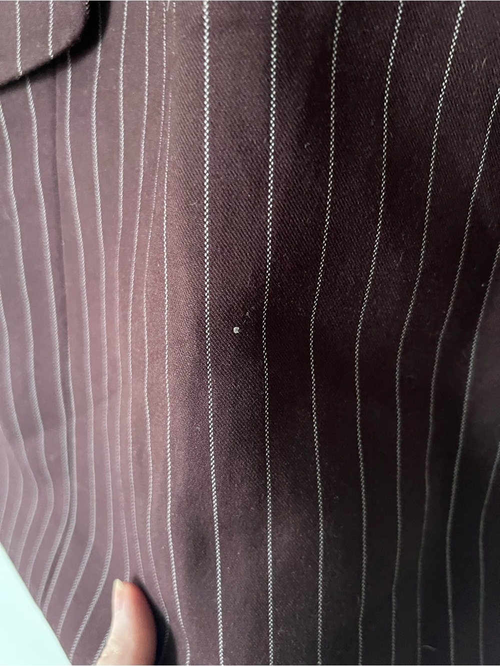 Oh Polly Ksenia Chocolate Brown Pinstripe A-Line Mini Dress UK 8 - Picture 11 of 11